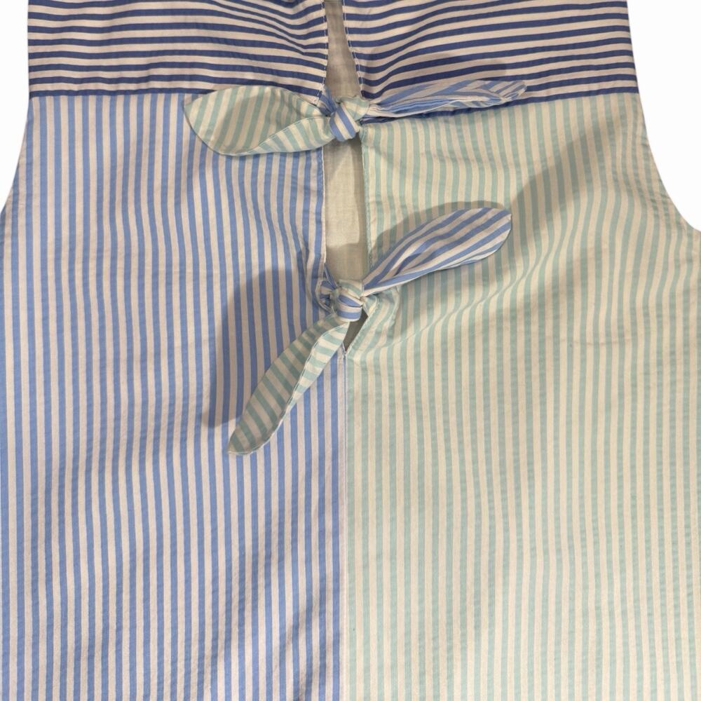 Vineyard Vines Seersucker Colorblock Tie Back Shift Dress - 146th Kentucky Derby - Picture 10 of 16